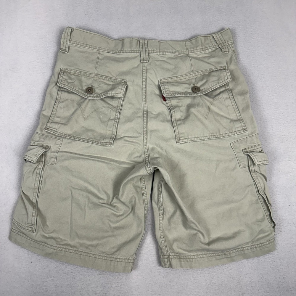 Levi's Cargo Utility Shorts Mens 34 Khaki Tan‎ Long Baggy Skater Workwear Y2K - Picture 6 of 7